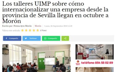 APEIROO participa en las talleres UIMP sobre como internacionalizar una empresa desde la provincia de Sevilla.